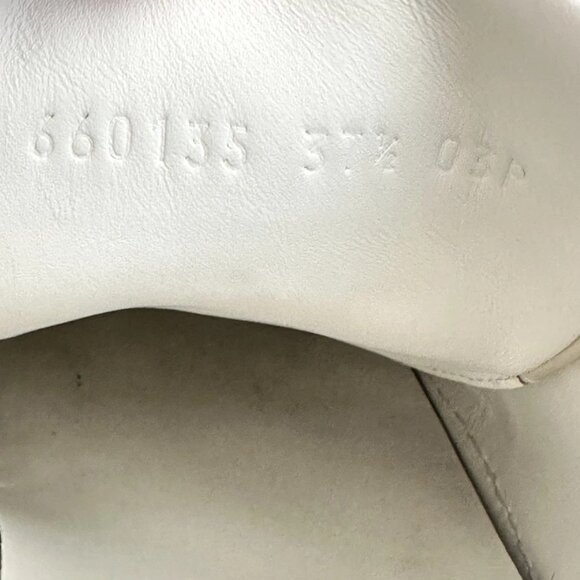 GUCCI Women's Ace Cream Embossed Leather GG Logo Low Top Sneakers Size 37.5 - Picture 9 of 12